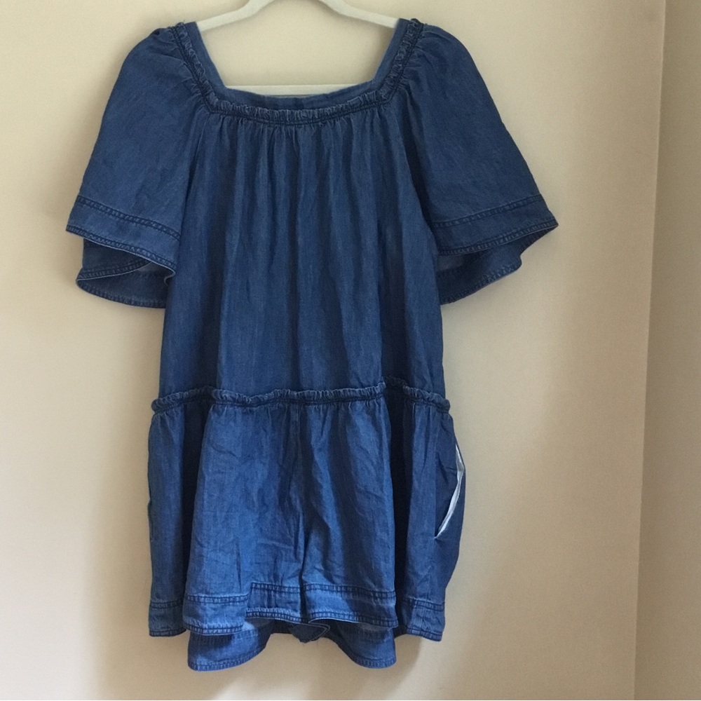 Free People Dark Wash County Line Romper - Picture 8 of 12
